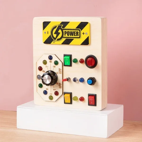 Montessori Busy Board Circuit LED Light Socket ON/OFF Baby Early Hand Fine Cognitive Education Teaching Aids Toy Gifts Busyboard - Image 2
