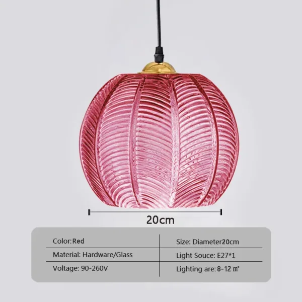 Nordic Glass Pendant Light Green Leaf Pattern Lighting For Living Room Dining Room Hotel Study Bedroom Indoor Decorative Fixture - Image 15