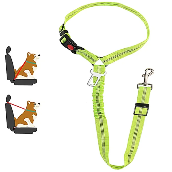 New Solid Two-in-one Dog Harness Leash Pet Car Seat Belt BackSeat Safety Belt Adjustable for Kitten Dogs Collar Pet Accessories - Image 2