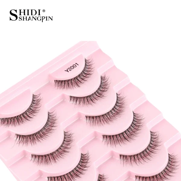 SHIDISHANGPIN 5/10Pairs False Lashes Cat Eye Eyelashes Eyelash Extension 3D Mink Half Lashes Natural Makeup faux Cils maquiagem - Image 31