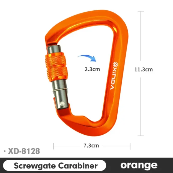 Xinda Outdoor Carabiner Rock Climbing Mountain Landing 30kN High Altitude Operation Equipment Aluminum Alloy Safety Buckle Hook - Image 26