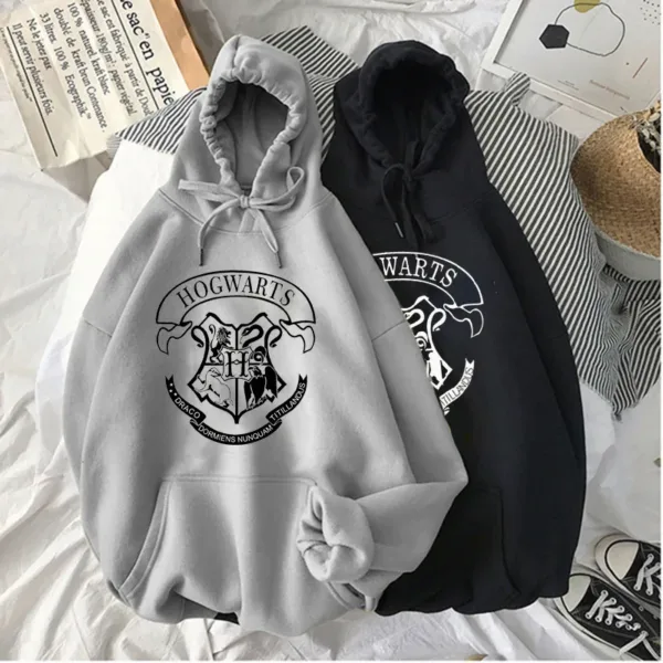 Fashion y2k Hogwarts Printed Hoodies Women Sweatshirt Autumn Winter Long Sleeves Plus Velvet Casual Loose Fleece Tops Oversized - Image 15