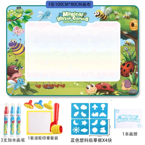 Magic Water Canvas Coloring Doodle, Reusable Magic Pens, Montessori Painting Board, Educational Toys - Image 15