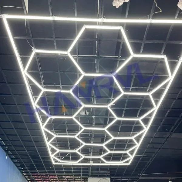 1-5PCS Honeycomb Led Light Garage Light Hexagon Led Lamp Led Tube Ceiling Lighting for Auto Car Body Repair Workshop Customized