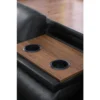 Faux Leather Sectional Sofa with Chaise Lounge, Storage Ottoman, 2 Cup Holders & Pillows, 6-Seater Upholstered Tufting Corner - Image 2
