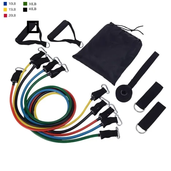 Resistance Bands With Handles Yoga Pull Rope Elastic Fitness Exercise Tube Band For Home Workouts Strength Trainin Tensioner - Image 2
