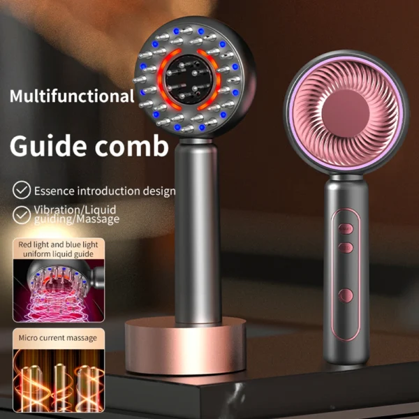 Electric Vibration Massage Comb Red Light Therahy Scalp Brush Hair Head Massage Anti Hair Loss Scalp Massager - Image 4
