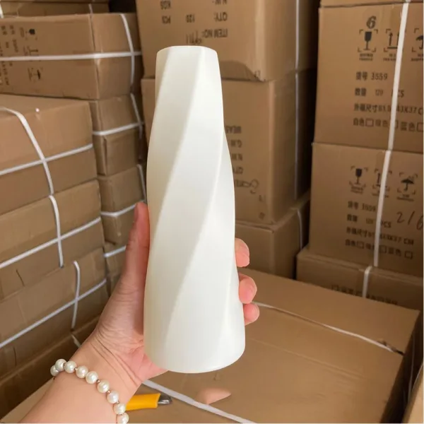 Plastic Vase White Imitation Ceramic Flower Pot Plants Basket Nordic Wedding Decorative Dining Table Bedroom Home for Decoration - Image 10