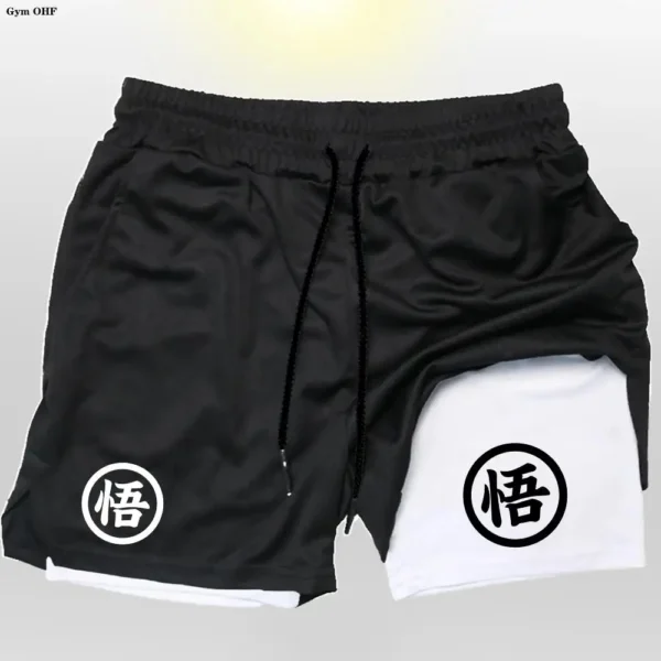 Z Goku Anime Sweatpants Shorts Men Gym Running Shorts Men Quick Dry Sport Outdoor Training Summer 2 In 1 Men Short Pants - Image 8