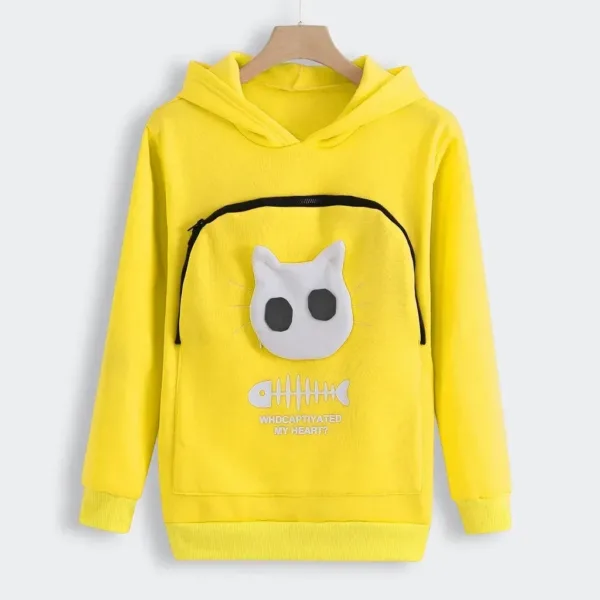 Winter Hoodies Sweatshirt Man Women Animal Pouch Hood Pullover Blouse Tops Lady Carry Dog Cat Breathable Sweatshirts 3XL - Image 6