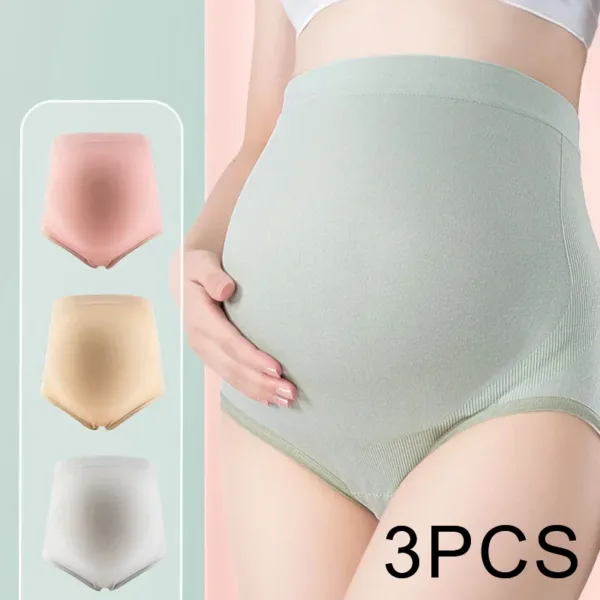 3PCS/set females Maternity Panties Women's High Waist Full Belly support Panties Comfortable Breathable Pregnancy Panties L-XL - Image 14