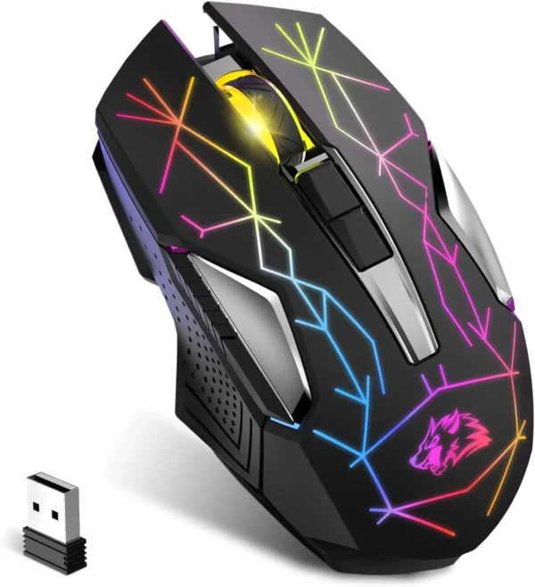 Ziyoulang X18 Wireless Gaming Mouse 2.4G 7 RGB Light 2400 DPI 600mAh Intelligent Power Saving Silent Click USB Receiver Optical - Image 8