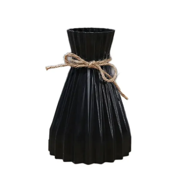Vase Dry Flower Bottle Simple Modern Waist Cinching Creative Flower Vase Flower Arrangement Plastic Flowerpot Home Decorations - Image 6