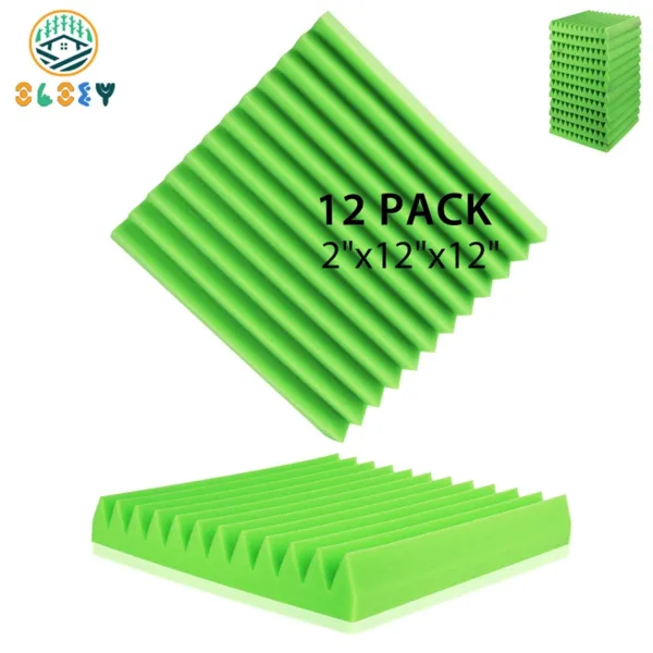 Soundproofing Studio 12 Pack, KTV Sound Absorbing Foam Panels Sponge Pad, House Isolation Wall Soundproof Foam Home Decoration - Image 4