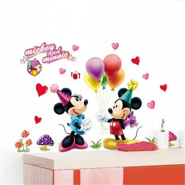 Cartoon Disney Mickey Mouse Minnie Baby Sleep Wall Sticker For Kids Room Decoration Wallpaper Cute Self-Adhesive DIY Mural Decal - Image 25