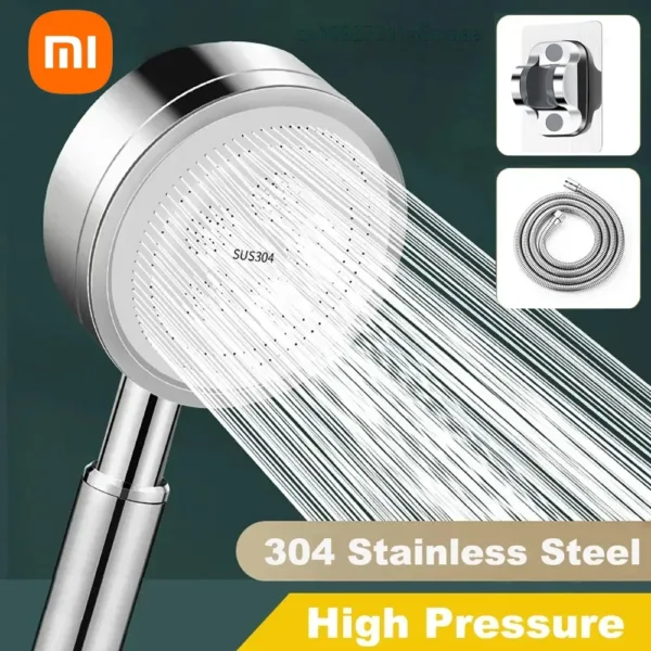 Xiaomi New 304 Stainless Steel Shower Head High Pressure Handheld Smart Bathroom Shower Head Set Bathroom Accessories 2025 Mijia - Image 9