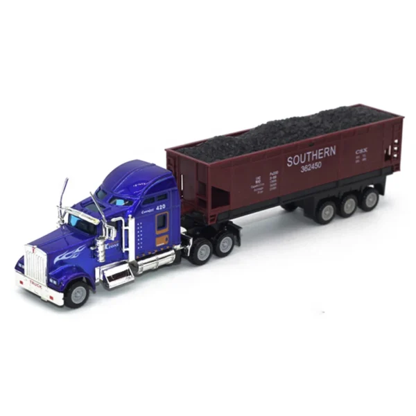 Alloy Car Carrier Truck Model Boy Christmas Toys Assembled Model Building Kits Tool 1/65 Scale Diecast Simulation Car Toys - Image 5