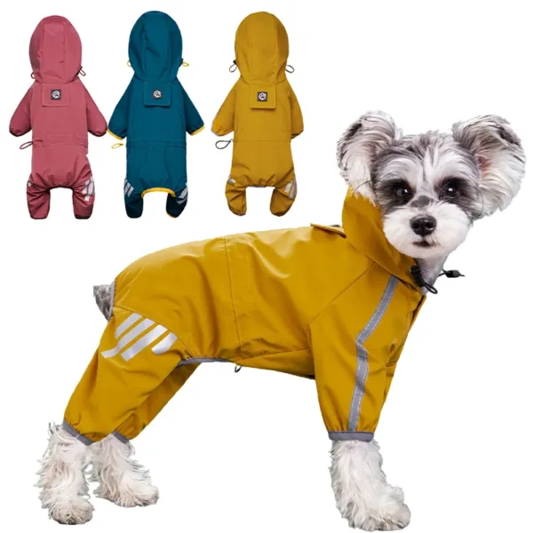 Dog Raincoat Reflective Waterproof Pet Clothes for Chihuahua Maltese Rain Coat Small Medium Dogs Jumpsuit Raincoat Dogs Overalls - Image 7