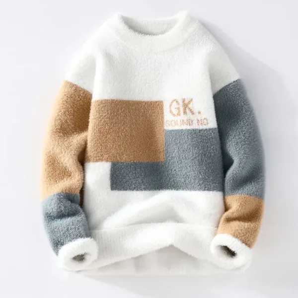 Sweaters men 2024 Winter Letter pattern thick sweater men Student youth sweaters autumn Men's wool pullovers full size S-3XL