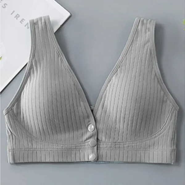 Pure Cotton Nursing Bra Women's Breastfeeding Maternity Underwear Women Pregnancy Plus Size Bralette Gather Crop Top Women - Image 7