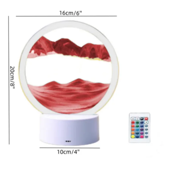 Color LED Flowing Sand Painting Table Lamp 3D Moving Sand Art Picture Round Glass Hourglass Night Light Bedside Lamp Home Decor - Image 11