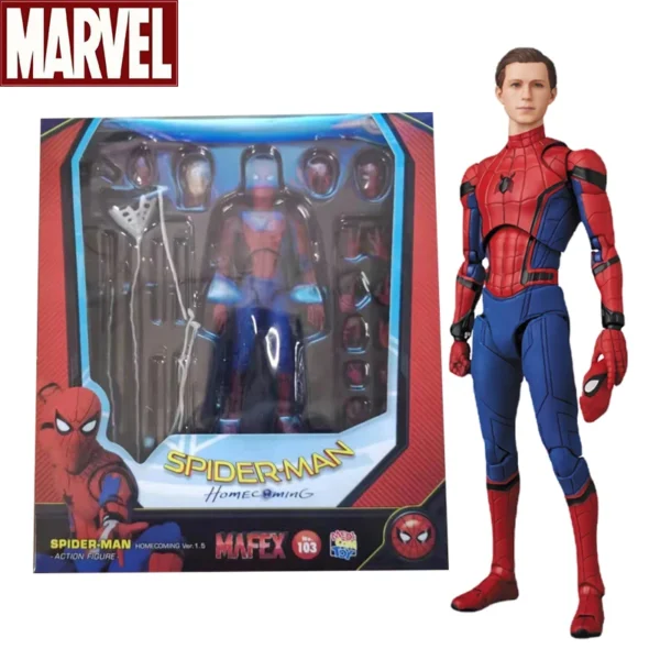 Marvel Mafex 044 Avengers Spiderman Action Figure Statue Can Change Tom Holland Face Spider Man Model Doll Toys Collection Gift - Image 7