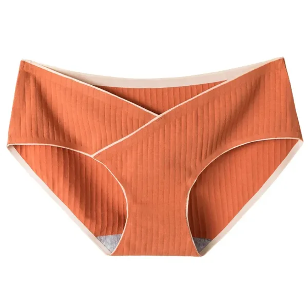 Stripe Jacquard Cotton Low Waist Belly Maternity Panties Plus Size Seamless Underwear for Pregnant Women Ladies Pregnancy Briefs - Image 6