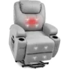 Power Lift Recliner Chair with Heat and Massage for Elderly Faux Leather Modern Reclining Sofa Chair with Cup Holders - Image 5