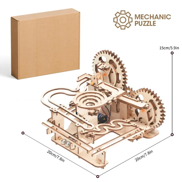 wooden 3d puzzle DIY Building blocks Kit Montessori Educational Toys Best marble run board games for adults giftly For Kids - Image 12