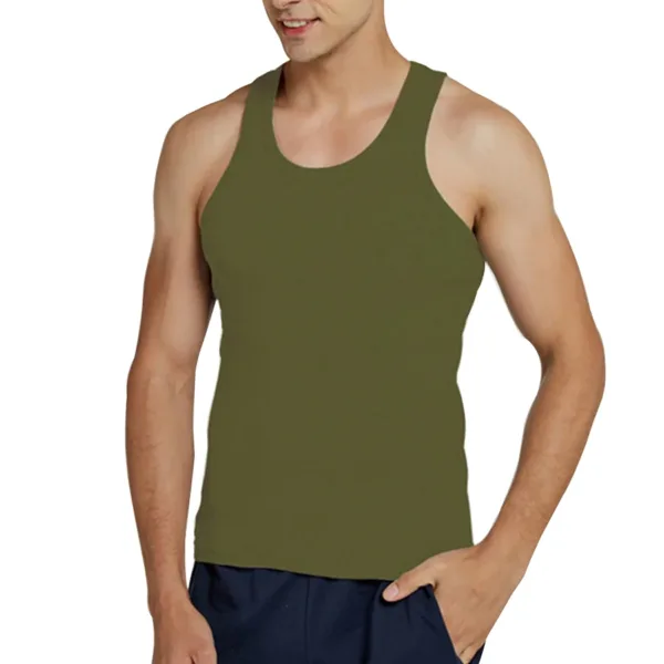 Tank Tops Men Cotton Running Vest Fitness Cool Summer Sleeveless Top Gym Sport Slim Casual Undershirt Male 9 Colors 1PCS - Image 7