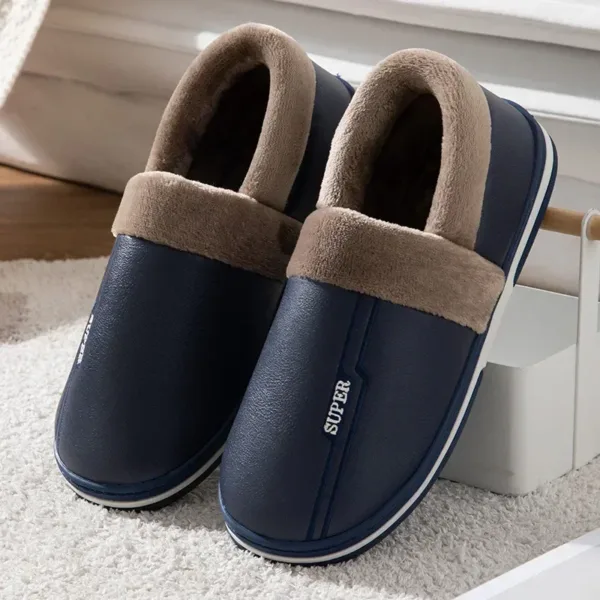 Big Size 47 48 49 50 Men Winter Warm Slippers Waterproof Large Size Home Bedroom Casual Shoes House Indoor Non Slip Slides - Image 4