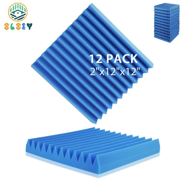 Soundproofing Studio 12 Pack, KTV Sound Absorbing Foam Panels Sponge Pad, House Isolation Wall Soundproof Foam Home Decoration - Image 9