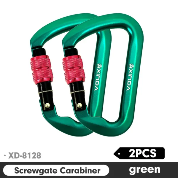 Xinda Outdoor Carabiner Rock Climbing Mountain Landing 30kN High Altitude Operation Equipment Aluminum Alloy Safety Buckle Hook - Image 9