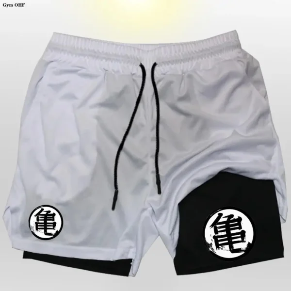 Z Goku Anime Sweatpants Shorts Men Gym Running Shorts Men Quick Dry Sport Outdoor Training Summer 2 In 1 Men Short Pants - Image 3