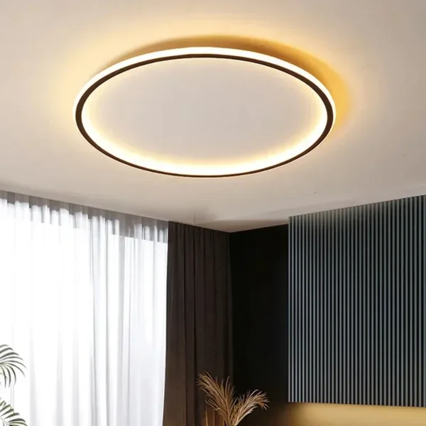 Simple Nordic Style Lighting Ceiling Lamp All White And Black Edge Modern Living Room Lamp Bedroom Home Lighting Decoration - Image 14