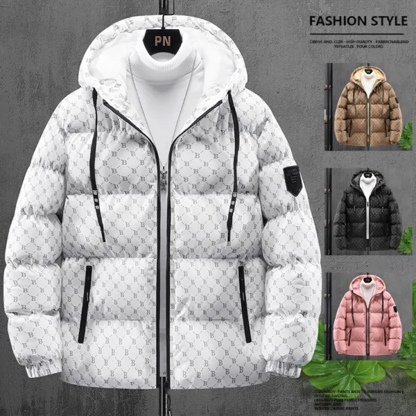 2023 Autumn and Winter New Fashion Trend Hooded Cotton-Padded Jacket Men's Casual Loose Thick Warm High Quality Large Size Coat - Image 6