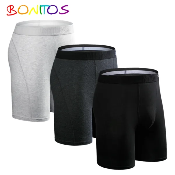 3pcs Long Boxers For Man Underware Lots Mens Underpants Cotton Men's Panties Family Boxershorts Boxer Sexy Male Shorts Calecon - Image 10