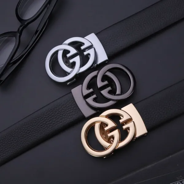Luxury Designer Leather Belt - Image 2
