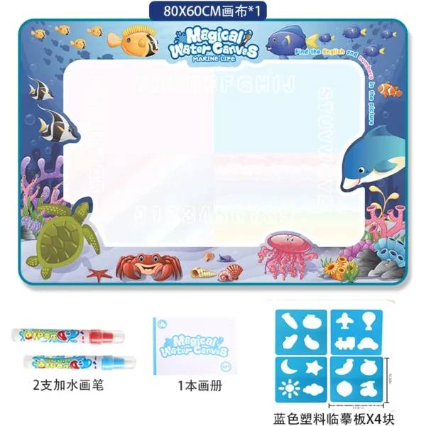 Magic Water Canvas Coloring Doodle, Reusable Magic Pens, Montessori Painting Board, Educational Toys - Image 6