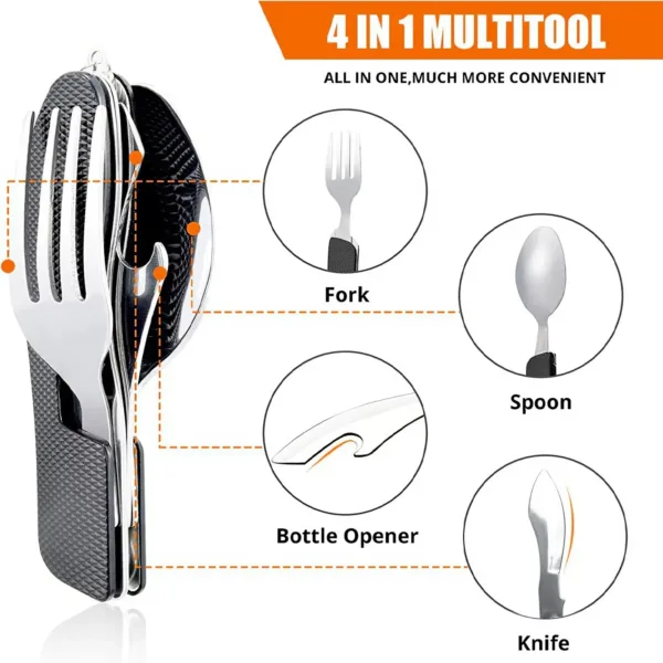 Foldable Camping Supplies Tableware Combination Outdoor Portable Multifunction Equipment Travel Camp Cooking Supplies Hiking - Image 4