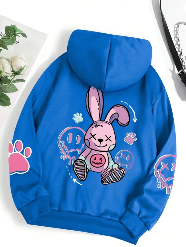 Hip Hop Street Casual Printing Hooded Women Fleece Warm Hoodies Fashion Fur-liner Hoodie S-XXL Tops Woman - Image 4