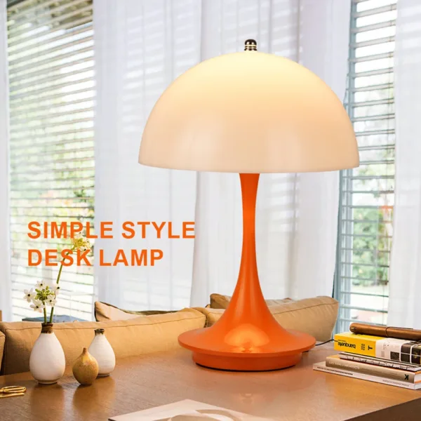 LED mushroom small table lamp portable USB charging dimmable flower bud lamp bedroom bedside lamp - Image 2