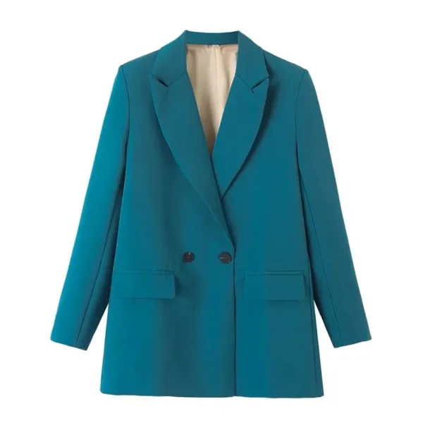 TRAF Blazer Woman Black Beige Khaki Blue Green Gray Women coat Fashion Office Wear Women's Blazers Jacket Outerwears 2024 - Image 12