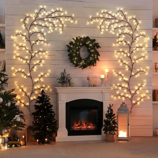 1PCS 96LED Tree and Vine Lamp USB/Solar Powered 8 Modes DIY Festive Tree Branch Lamp for Christmas Party Home Decorative Lights - Image 8