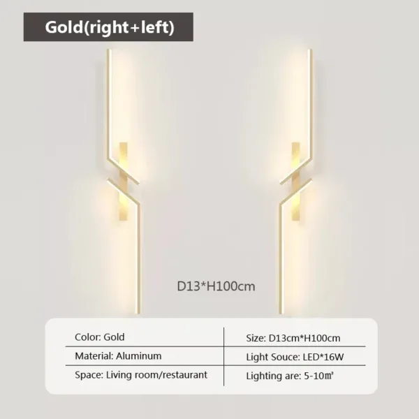 LED Wall Lamp Modern Minimalist Strip Wall Decor Lights Lighting For Bedroom Bedside Living Room TV Sofa Lobby Background Decor - Image 12