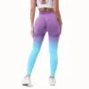 Gradient Seamless Sport Bike Shorts Women's Breathable Sweat-resistant Peach Hip Tight High Waist Elastic Yoga Fitness Pants - Image 9