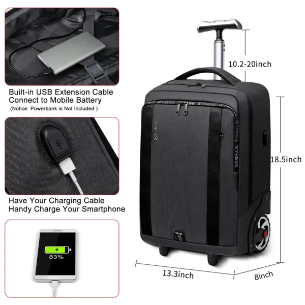 Rolling Trolley Travel Bag - Image 9
