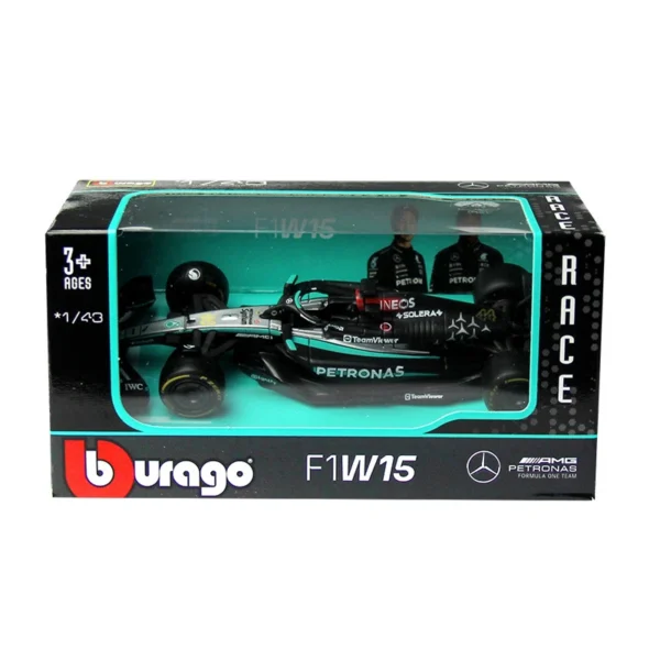 Bburago 1:43 Mercedes-AMG Petronas F1 Team W15 2024 #44 Hamilton #63 George Russell Alloy Car Die Cast Model Toy Collectible - Image 7