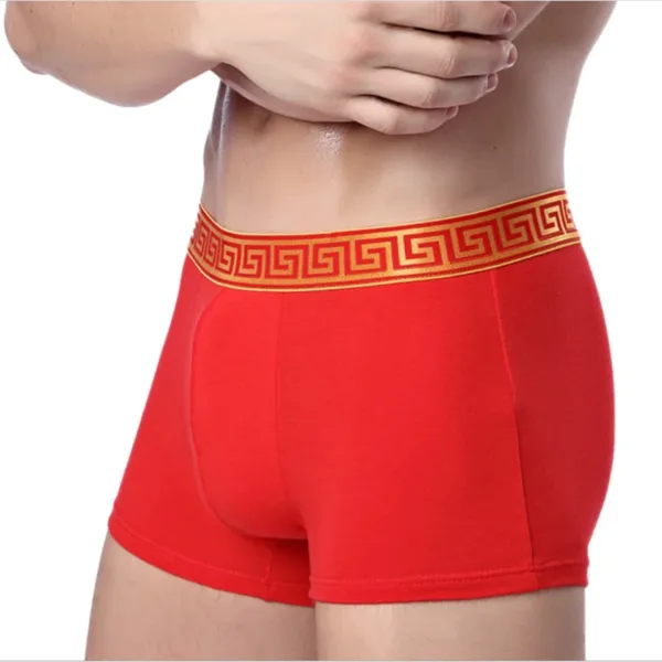 Men's Underwear Cotton Wedding Red Boxer For Men - Image 14