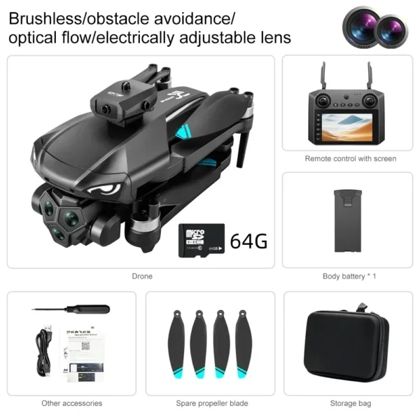 New M33 RC Drone 4K Professinal With Wide Angle Triple HD Camera Foldable RC Helicopter WIFI FPV Height Hold Apron Sell - Image 2